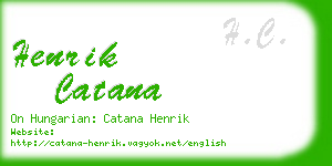 henrik catana business card